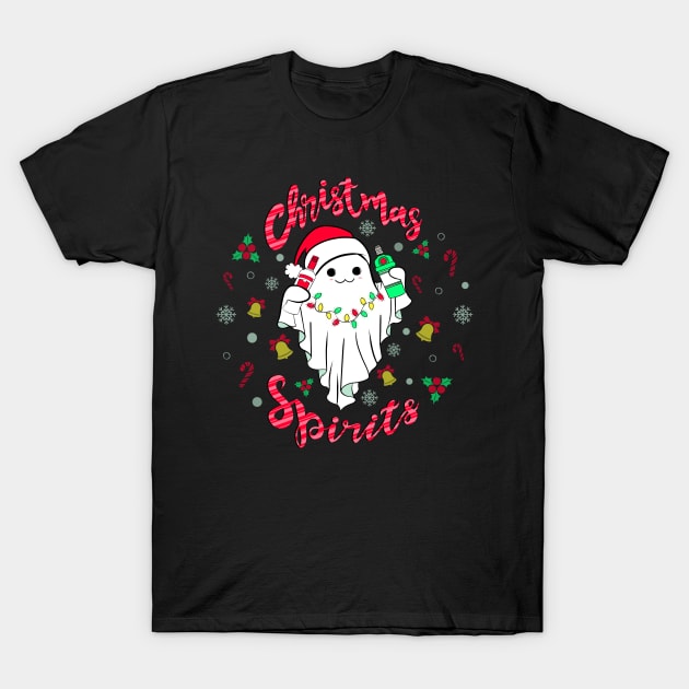 Christmas Spirits Ghost T-Shirt by Rebalien